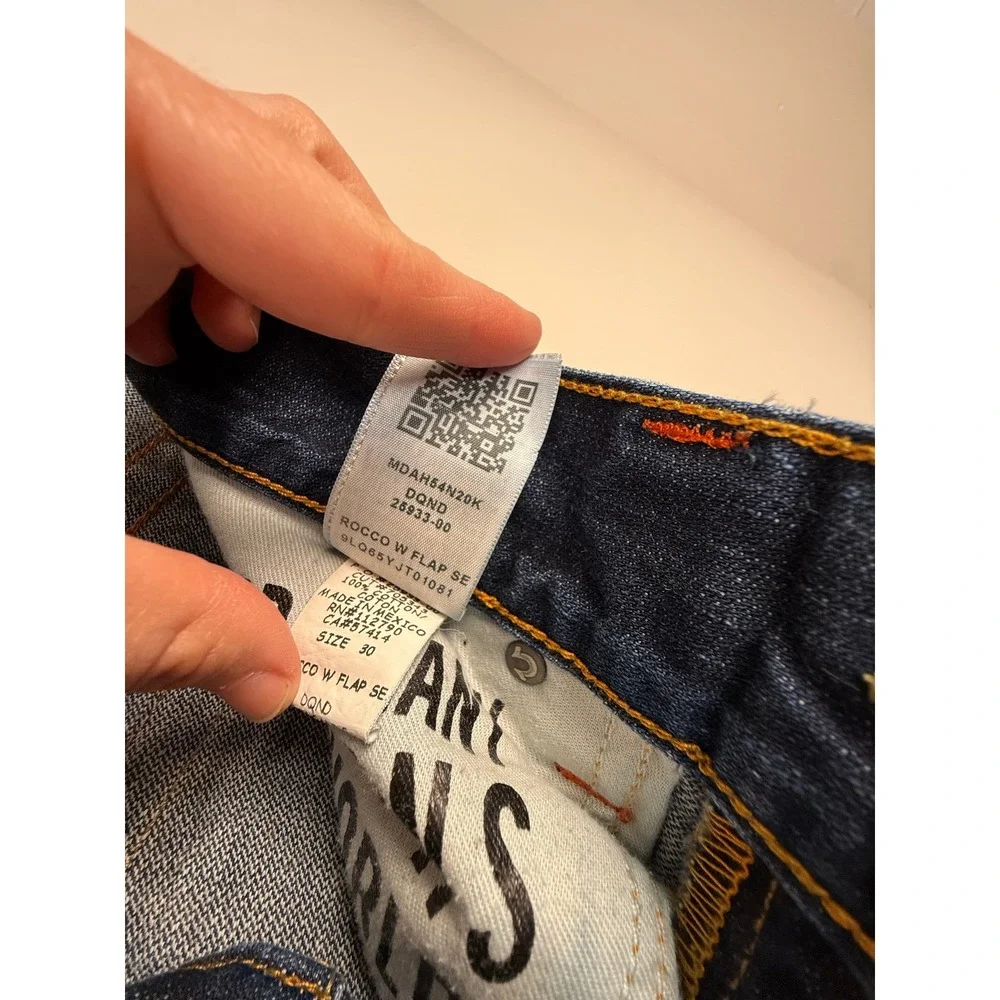 True Religion Rocco Relaxed Skinny Jeans Mens 30 Blue Indigo Flap Pocket Denim‎